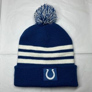 Indianapolis Colts Knit Cuff Pom Beanie Stocking Cap One Size Multicolor